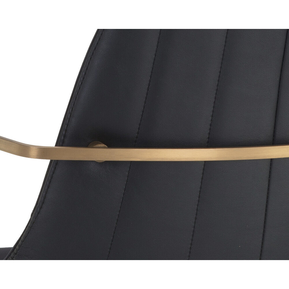 Cassius Abbington Black / Bravo Black Swivel Dining Armchair, Swivel